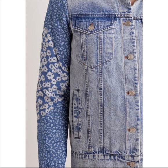Anthropologie Avec Les Filles Patchwork Denim Jacket - Picture 4 of 11